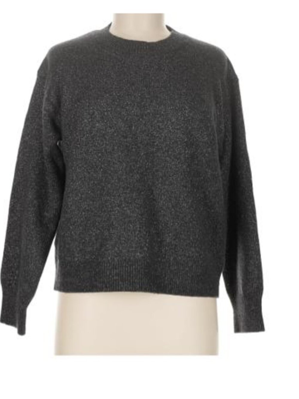 Cozy Shimmer Pullover Sweater XL Charcoal Gray Heather Shimmer